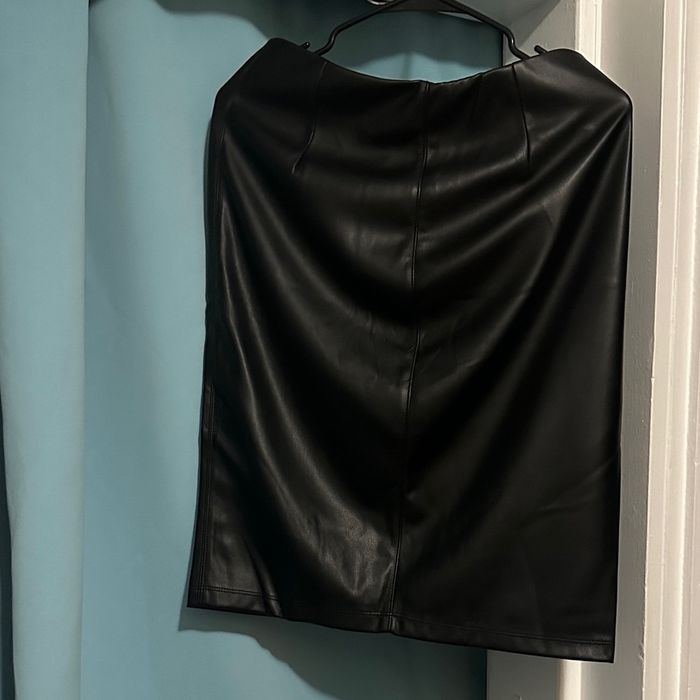 Liverpool Los Angeles Black PU Pencil Skirt